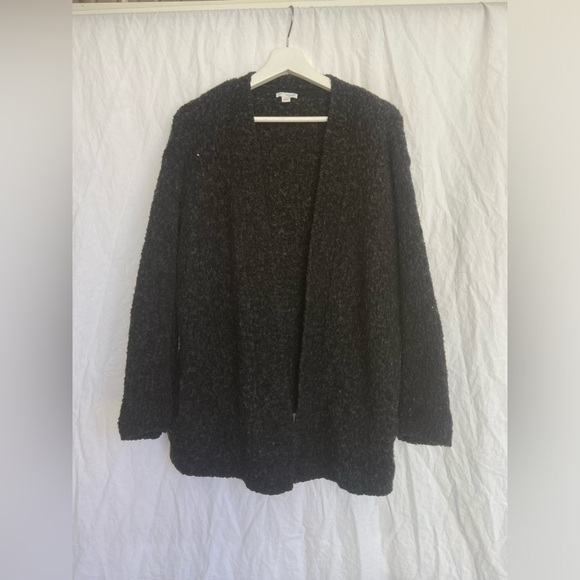 J Jill Pure Jill Charcoal Gray Bouclé Wool Blend Topper Jacket Size Large - Picture 2 of 10